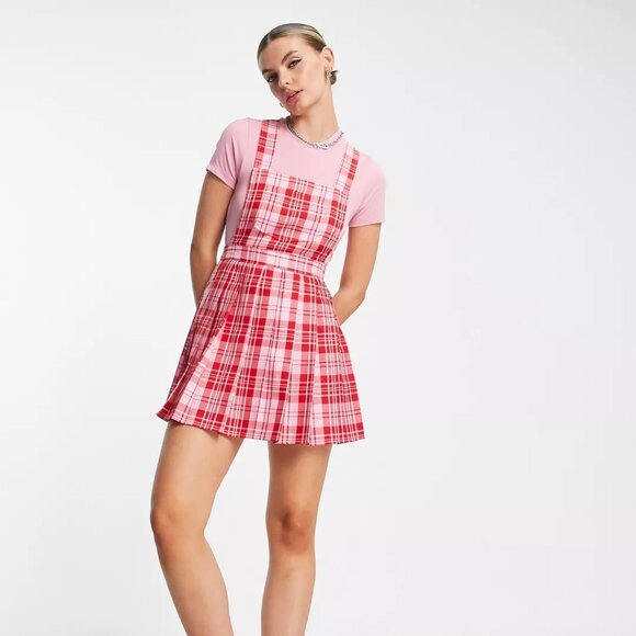 ASOS Dresses & Skirts - Collusion Pleated Overall Pinafore Mini Dress